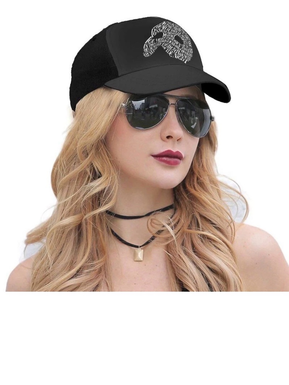 *Rare* Black “Phantom of the Opera” Graphic Script Baseball Cap - Picture 4 of 5